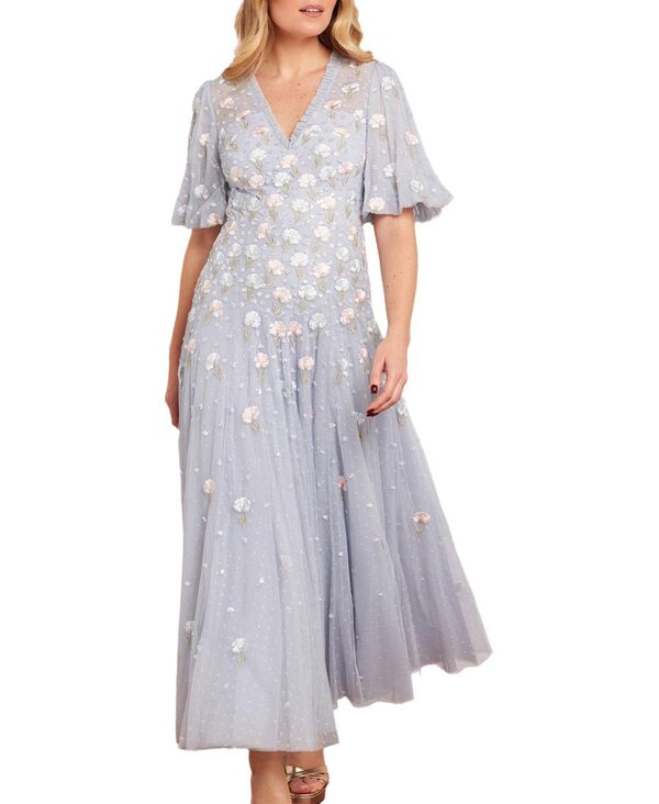 ニードルアンドスレッド レディース トップス ワンピース アンクル Needle & Thread Women's Dandelion Ditsy Ankle Gown Skylight｜ReVida 店