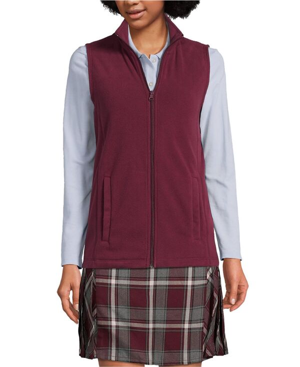 ランズエンド レディース アウター ジャケット・ブルゾン ベスト フリース Lands' End Women's Lightweight Fleece Vest Jackets Burgundy バーガンディ｜ReVida 店
