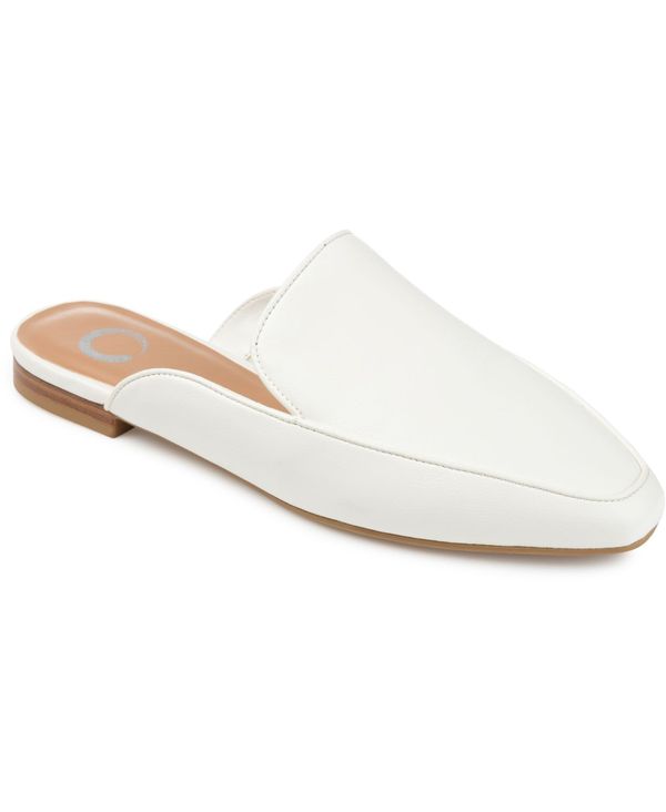 ジュルネ コレクション レディース シューズ パンプス Journee Collection Women's Akza Slip On Mules White ホワイト