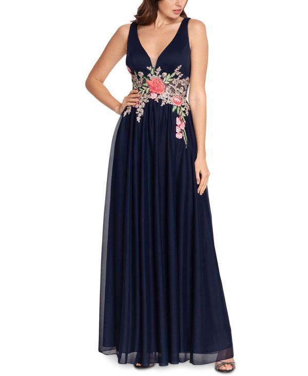 ベッツィアンドアダム 送料無料 サイズ交換無料 ワンピース Navy レディース Multi ワンピース ベッツィアンドアダム ワンピース トップス Embroidered Waist レディース Navy ワンピース トップス Gown Navy Multi Revida 店