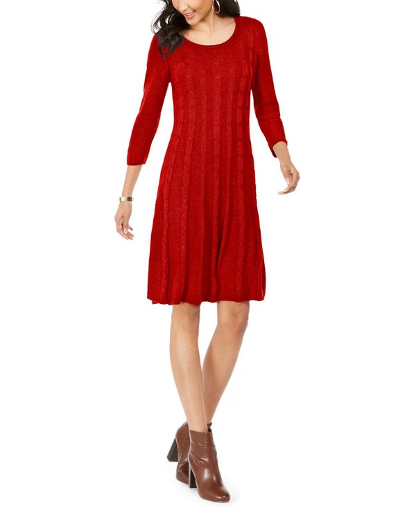 トップス トップス Cable Knit サイズ交換無料 Rouge レディース ナインウェスト レディース ナインウェスト Cable Knit Dress トップス 送料無料 ワンピース ワンピース Sweater Dress Rouge Revida 店