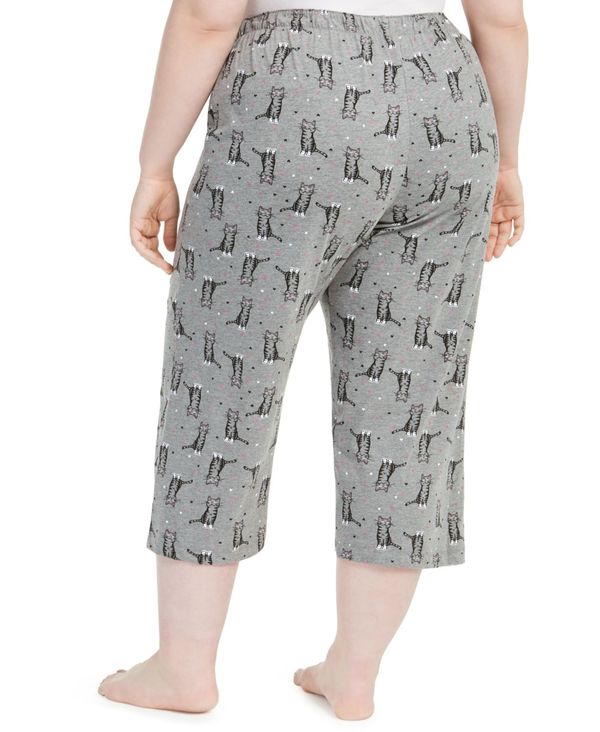 ヒュー レディース 帽子 アクセサリー Plus Size Sweet Kitty Temp Tech Capri Pajama Pants Med Grey Heather Butlerchimneys Com