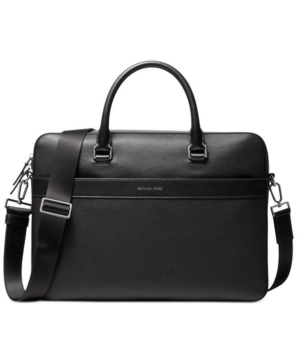 マイケルコース メンズ ビジネス系 バッグ Men S Mason Explorer Leather Briefcase Black Andapt Com