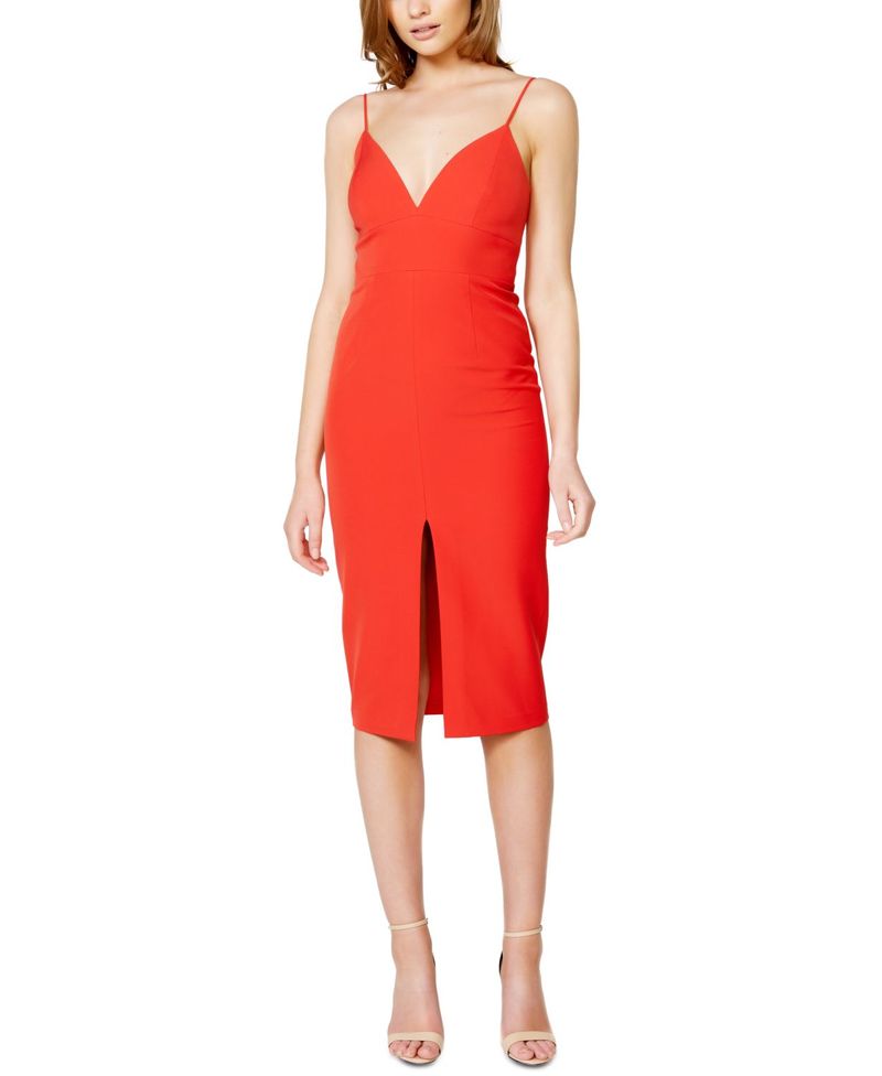 年のクリスマス ワンピース Midi Slit Front Ava トップス ワンピース レディース バードット Dress Red Fire Www Wbnt Com