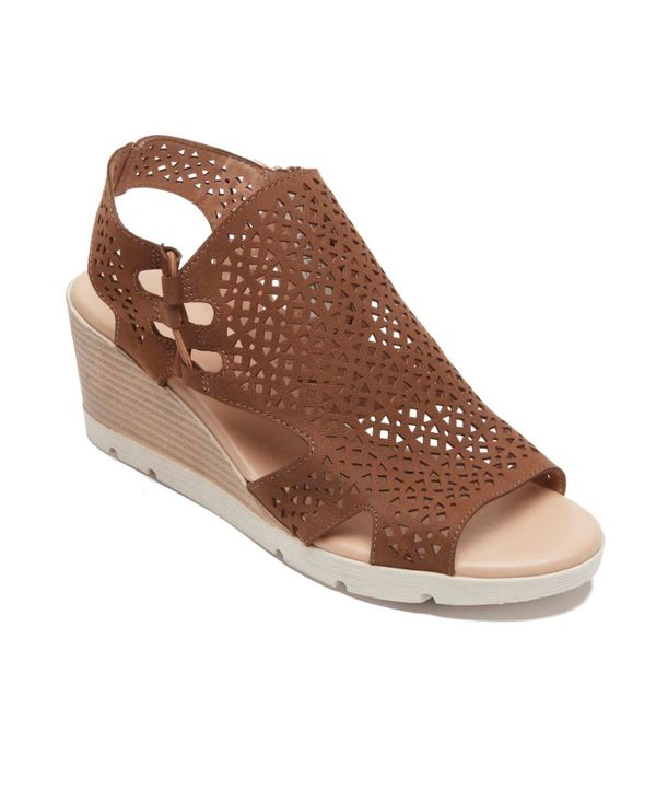 ロックポート レディース パンプス シューズ Women S Hadley Bungee Wedge Tan Bluewaterwells Com