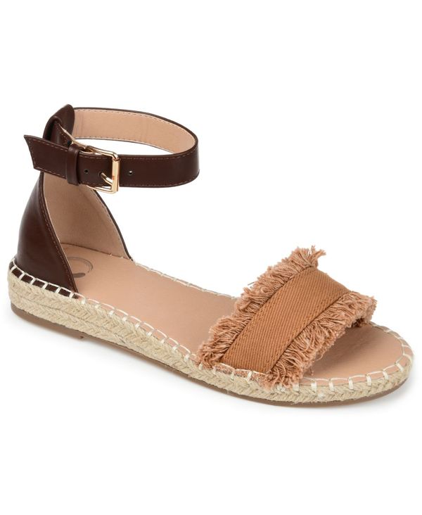 ジュルネ コレクション レディース シューズ サンダル Tシャツ Journee Collection Women's Tristeen Espadrille Sandals Tan タン