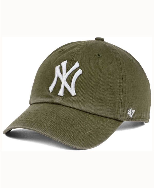 47ブランド メンズ 帽子 アクセサリー New York Yankees Olive White Clean Up Cap Olive Magazinpegas Cz