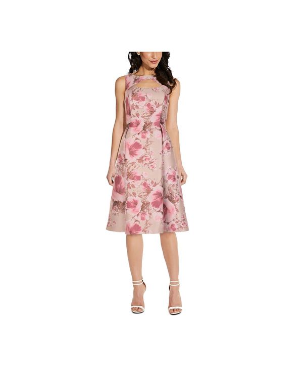 アドリアナ パペル レディース ワンピース トップス Metallic Floral A Line Dress Blush Pink Floral Zets Co Il