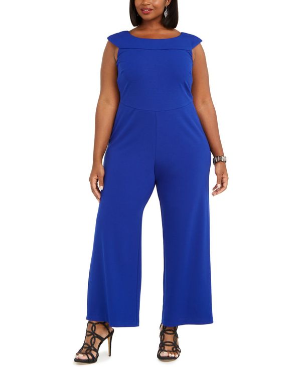 Plus size cobalt blue jumpsuit Clearance