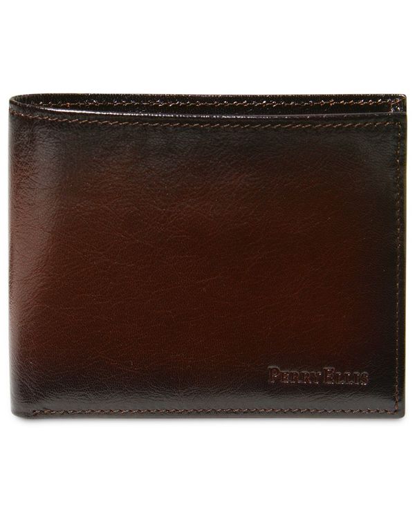 ペリーエリス メンズ 財布 アクセサリー Men S Leather Michigan Slim Ombre Bifold Wallet Brown Andapt Com