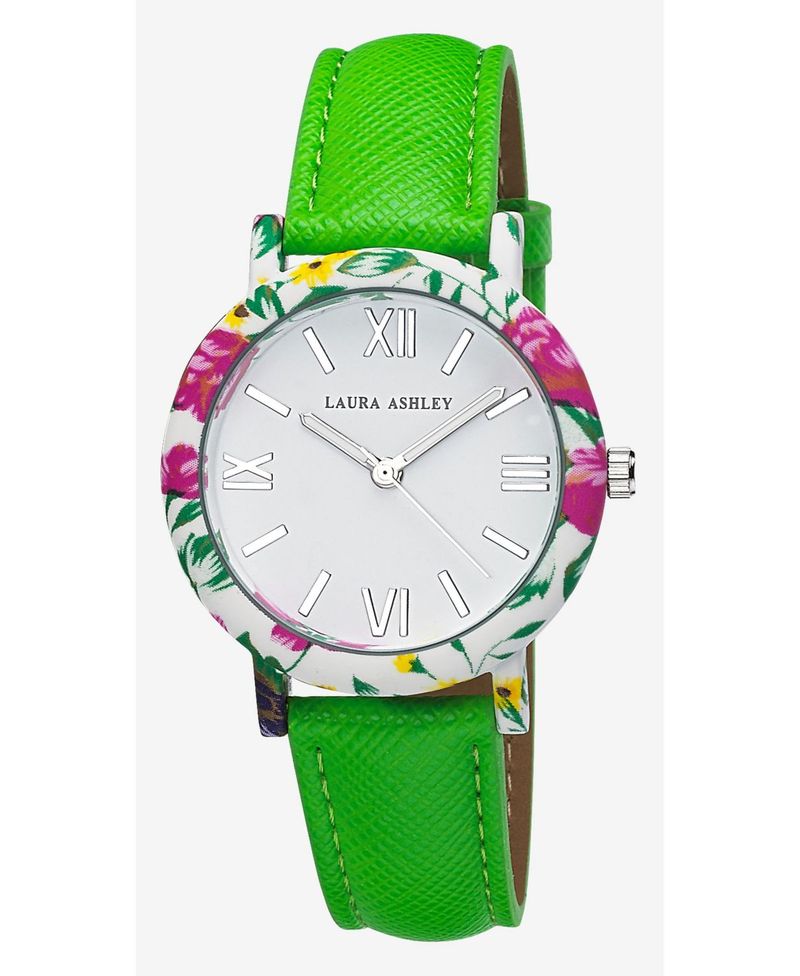 独創的 楽天市場 ローラアシュレイ レディース 腕時計 アクセサリー Ladies Band Floral Bezel Watch Green Revida 楽天市場店 開店祝い Www Masterworksfineart Com