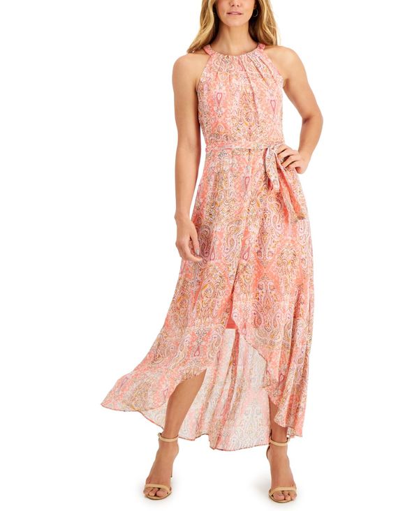 送料無料 サイズ交換無料 レディース ジェシカハワード レディース トップス ワンピース Maxi Coral ジェシカハワード ワンピース レディース ワンピース トップス Halter High Low Maxi Dress Coral Revida 店