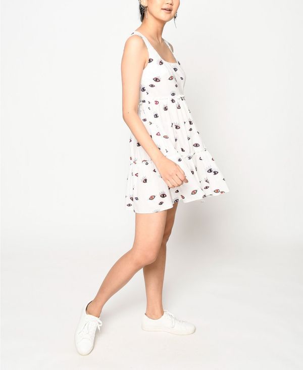 ニコルミラー レディース ワンピース トップス Women S Evil Eye Scoop Neck Dress White Multi Collabforge Com