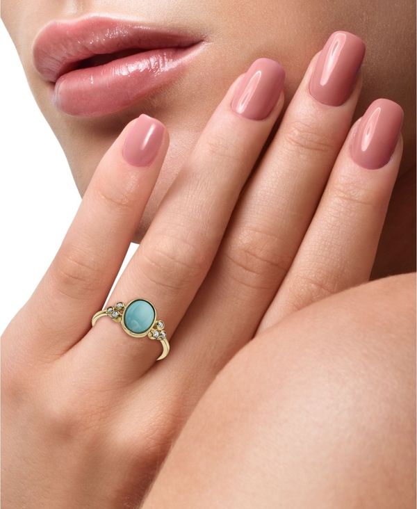 エフィー レディース リング アクセサリー Effy Registered Turquoise Diamond 1 10 Ct T W Ring In 14k Gold 14k Yellow Gold Painfreepainrelief Com