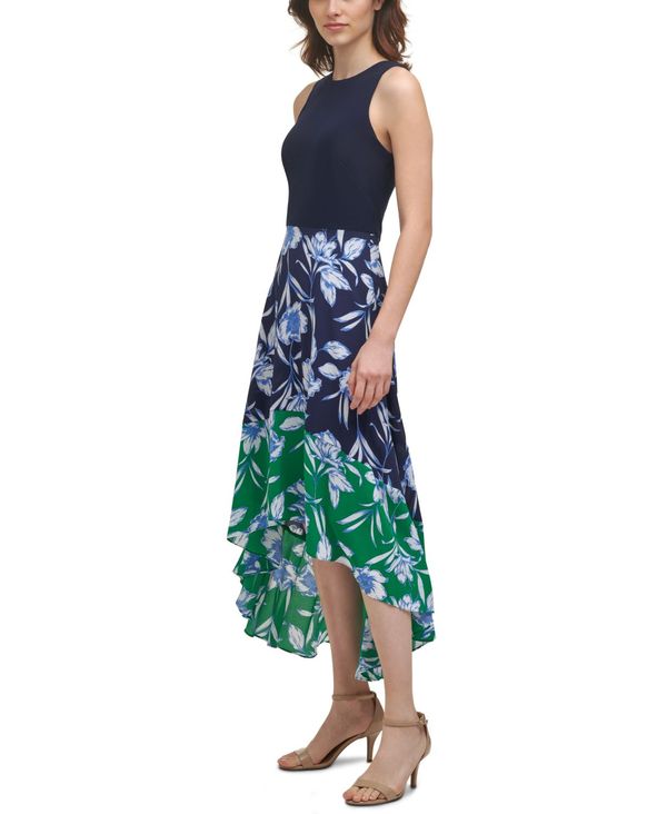 送料無料 サイズ交換無料 Dress ジェシカハワード レディース トップス High Low A Line ワンピース Navy Green ジェシカハワード レディース ワンピース トップス High Low A Line Dress Navy Green Revida 店