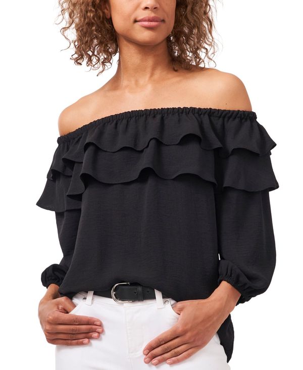 ライロバート エドワード リー 花冠 レディース ワイシャツ トップス Grace Off The Shoulder Blouse Rich Black Hotjobsafrica Org