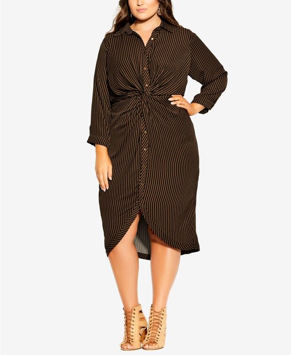 送料無料 サイズ交換無料 Trendy シティーシック レディース トップス Size ワンピース Copper Dress Str シティーシック レディース ワンピース トップス Women S Trendy Plus Size Twisted Stripe Dress Copper Str Revida 店