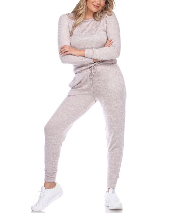 ホワイトマーク レディース アンダーウェア ナイトウェア White Mark Women's 2pc Loungewear Set Light Pink ピンク｜ReVida 店