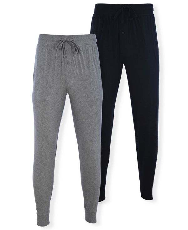 ヘインズ メンズ ボトムス 心地よいズボン下 トール 編み物 ジョガーパンツ Hanes Men\u0027s Big and Tall Knit Joggers Pack of 2 Black Gray 黒いこと