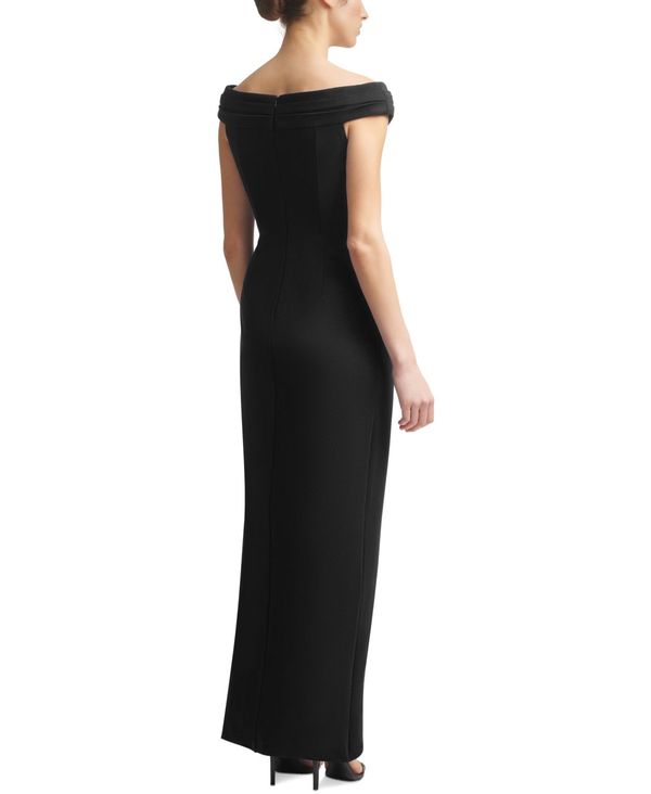 カルバンクライン レディース ワンピース トップス Off The Shoulder Ruched Gown Black Chelsesgreenhouse Com カルバンクライン レディース ワンピース トップス Off The Shoulder Ruched Gown Black Chelsesgreenhouse Com