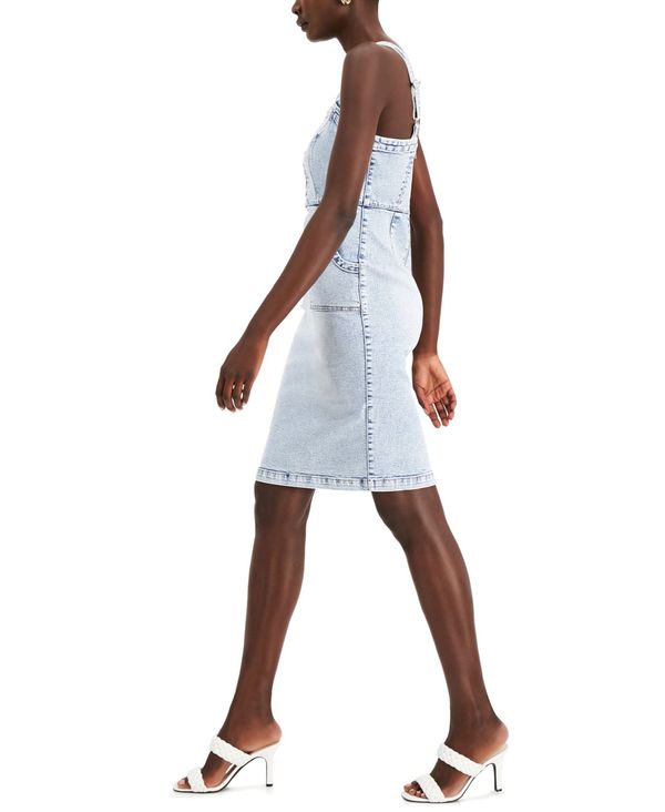 アイエヌシーインターナショナルコンセプト レディース ワンピース トップス Lace Up Denim Dress Light Indigo Alittlepeaceofmind Co Uk