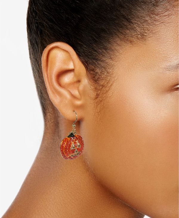 チャータークラブ レディース ピアス イヤリング アクセサリー Gold Tone Crystal Pumpkin Drop Earrings Orange Alittlepeaceofmind Co Uk