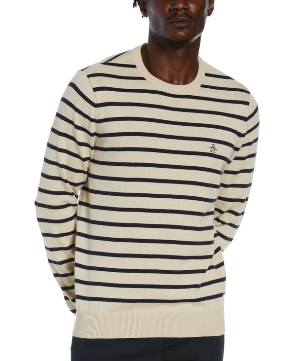 オリジナルペンギン メンズ ニット セーター アウター Men S Striped Sweater Natural Gamerzos Com