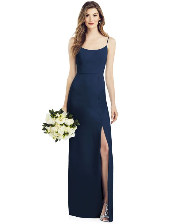 楽天1位 楽天市場 アフターシックス レディース ワンピース トップス Crepe Side Slit Gown Midnight Blue Revida 楽天市場店 宅送 Innovatio Pasca Uinjambi Ac Id