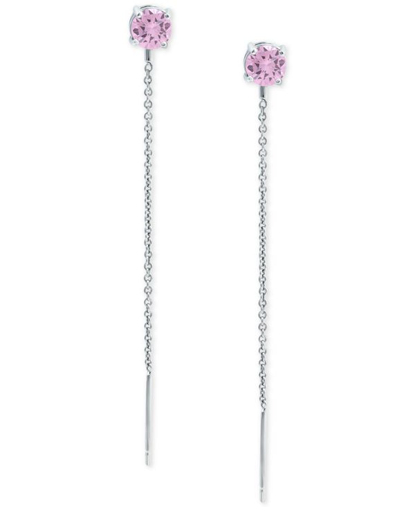 ジャーニ ベルニーニ レディース ピアス イヤリング アクセサリー Cubic Zirconia Threader Earrings Light Pink Sterling Silver Nhteknik Com