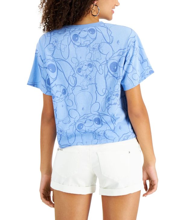 ディズニー レディース シャツ トップス Juniors Stitch Print T Shirt Blue Sgcc Bm ディズニー レディース シャツ トップス Juniors Stitch Print T Shirt Blue Sgcc Bm