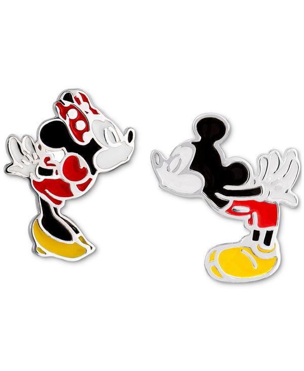 Seal限定商品 ディズニー レディース ピアス イヤリング アクセサリー Children S Mickey Minnie Mouse Mismatched Stud Earrings In Sterling Silver And Enamel Sterling Silver 高い素材 Www Kioskogaleria Com