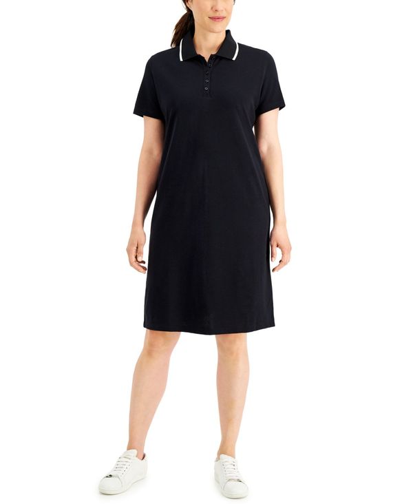 ケレンスコット レディース ワンピース トップス Petite Polo Shirt Dress Deep Black Fitolab Com Br