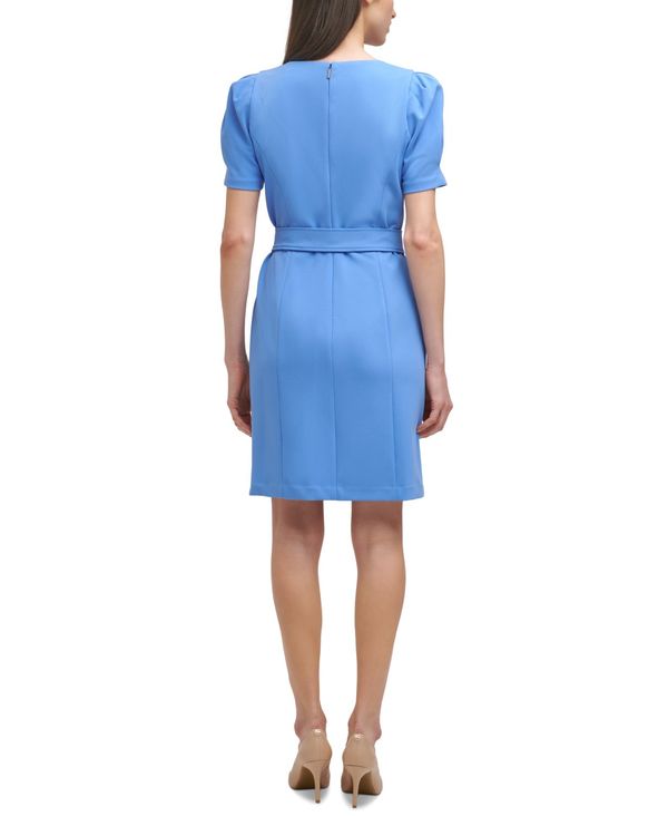 カール ラガーフェルド レディース ワンピース トップス Belted Sheath Dress Cornflower Liceochiloe Cl
