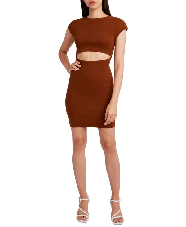 bジェネレーション レディース ワンピース トップス Knit Sleeveless Cutout Dress Chocolate Hazelwoodconst Com