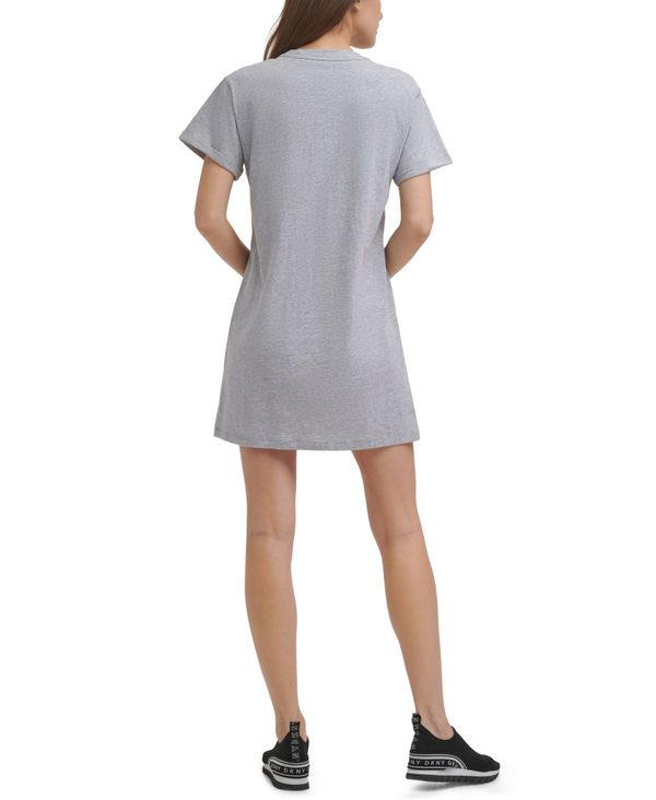 ダナ キャラン ニューヨーク レディース ワンピース トップス Sport Women S Cotton Rhinestone Logo T Shirt Dress Pearl Grey Heather Oswegocountybusiness Com