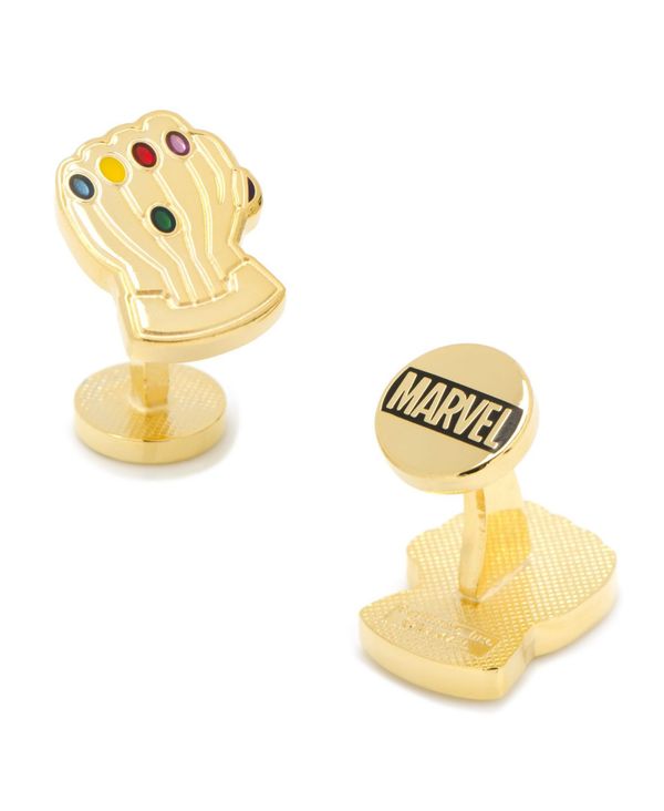 カフリンクス メンズ カフスボタン アクセサリー Thanos Infinity Gauntlet Cufflinks Gold