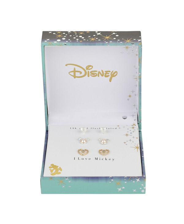 ディズニー レディース ピアス イヤリング アクセサリー Two Tone Gold Flash Plated Faux Water Pearl And Crystal Mickey Mouse Earring Set Two Tone Mybluehotel Com Br