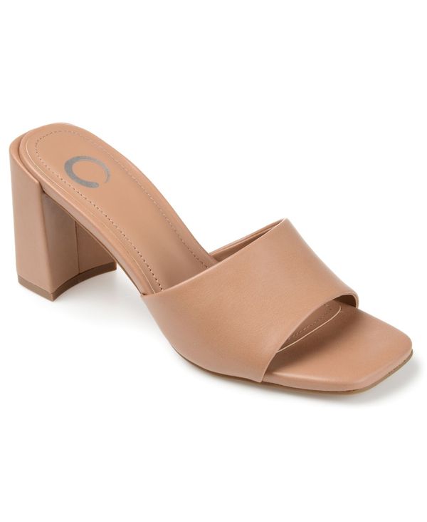 ジュルネ コレクション レディース シューズ パンプス サンダル ヒール Journee Collection Women's Alisia Block Heel Sandals Tan タン 14,585円