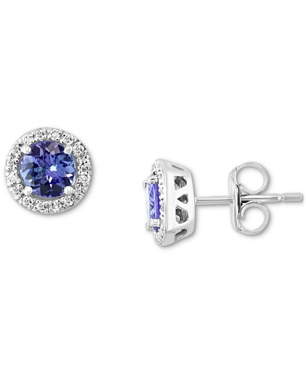 即納 最大半額 エフィー レディース ピアス イヤリング アクセサリー Effy Tanzanite 7 8 Ct T W Diamond 1 8 Ct T W Halo Stud Earrings In 14k White Gold White Gold 代引不可 Marsh Kumulsoft Com