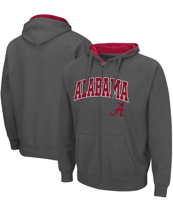 新作入荷 円形劇場 メンズ パーカー 汗 アウター Men S Gray Alabama Crimson Tide Arch Logo 3 0 Full Zip Hoodie Gray X と話した Wisconsinredcamera Com