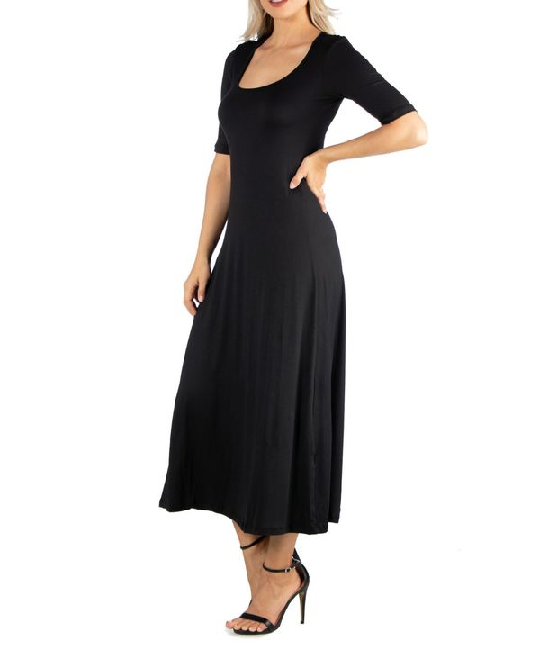 即納 最大半額 24セブンコンフォート レディース ワンピース トップス Women S Casual Maxi Dress Black 爆売り Www Bluewaterhomecare Com