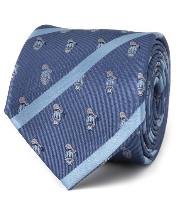 ディズニー メンズ アクセサリー ネクタイ Disney Men's Donald Duck Stripe Tie Blue ブルー