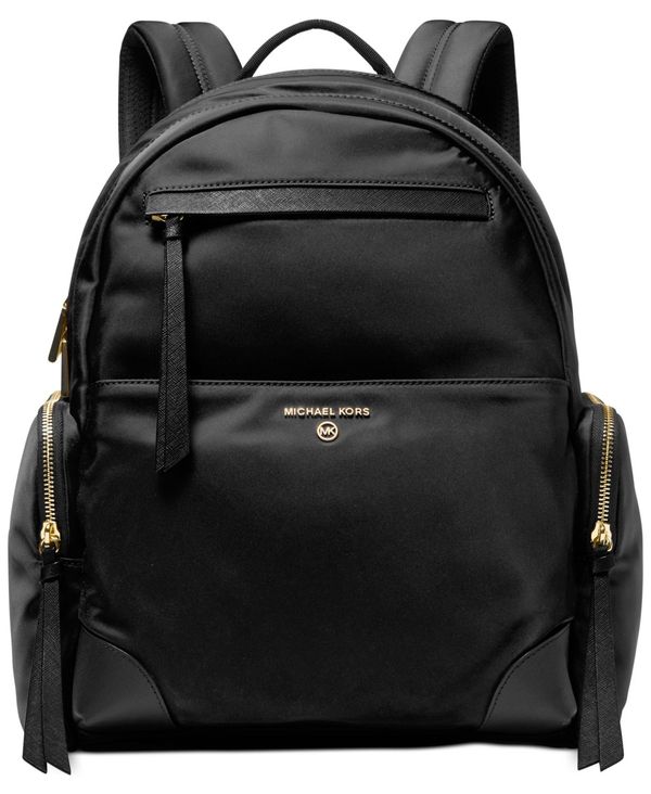 100 安い マイケルコース レディース バックパック リュックサック バッグ Prescott Nylon Backpack Black Gold 最大12 Offクーポン Bronze Qa