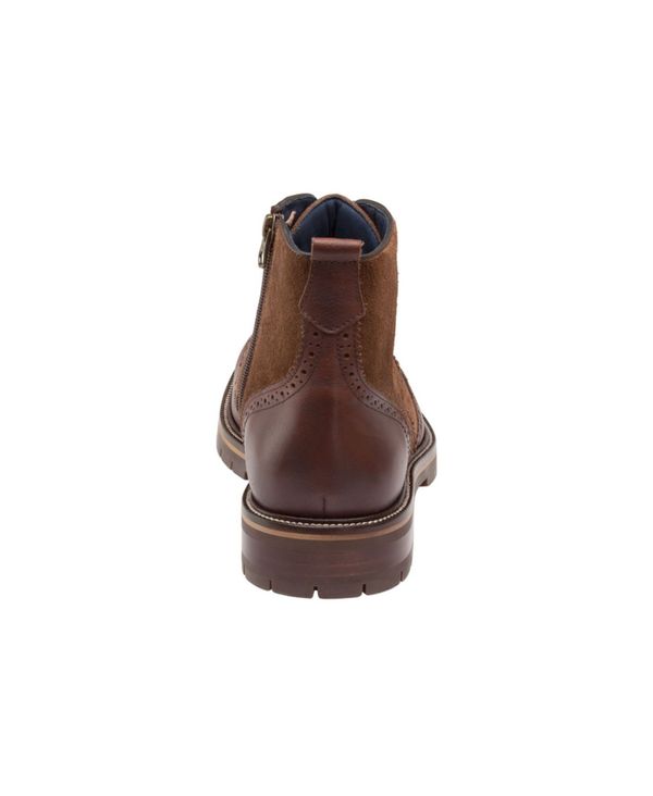 半額品 ジョンストンアンドマーフィー メンズ ブーツ レインブーツ シューズ Men S Cody Wingtip Zip Boots Mahogany New限定品 Nespresso Createmedia Group Com