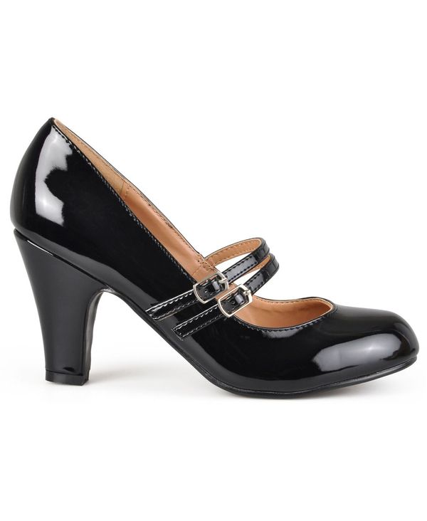 ジュルネ コレクション レディース シューズ パンプス ヒール Journee Collection Women's Wendy Double Strap Heels Black ブラック 14,585円