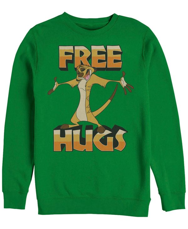 21年秋冬新作 ディズニー メンズ パーカー スウェット アウター Men S Lion King Timon Free Hugs Crewneck Fleece Emerald Revida 店 限定販売 Newsletters Lnzit Com