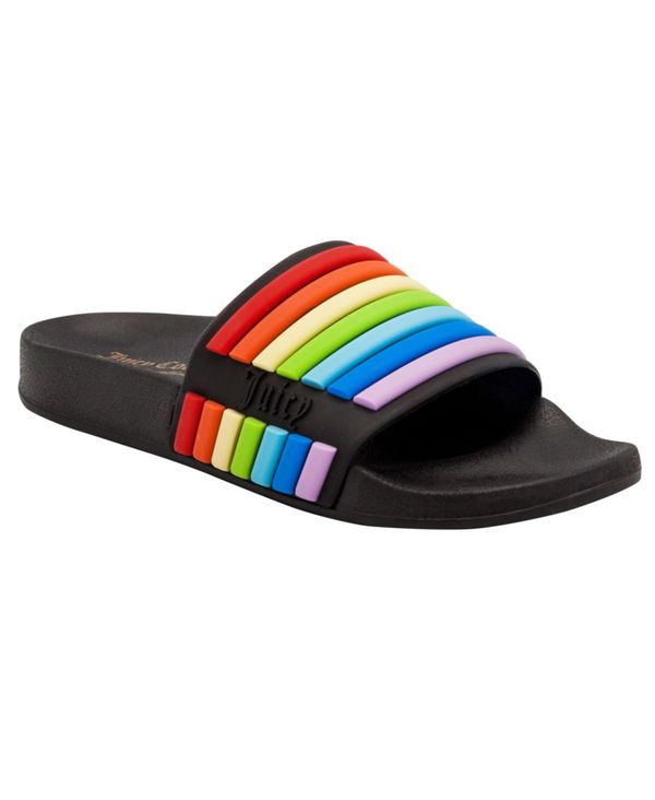 rainbow adidas slides
