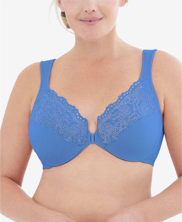 10876円 公式サイト グラマライズ レディース ブラジャー アンダーウェア Women's Full Figure Plus Size Wonderwire Front Close Bra Blue