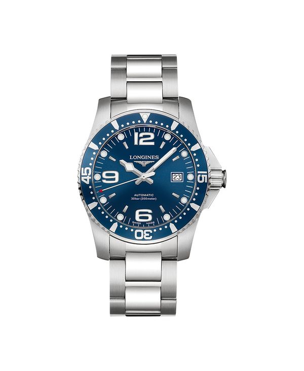 ロンジン メンズ ブレスレット・バングル・アンクレット アクセサリー Men's Swiss Automatic HydroConquest Stainless Steel Bracelet Watch 41mm No Color
