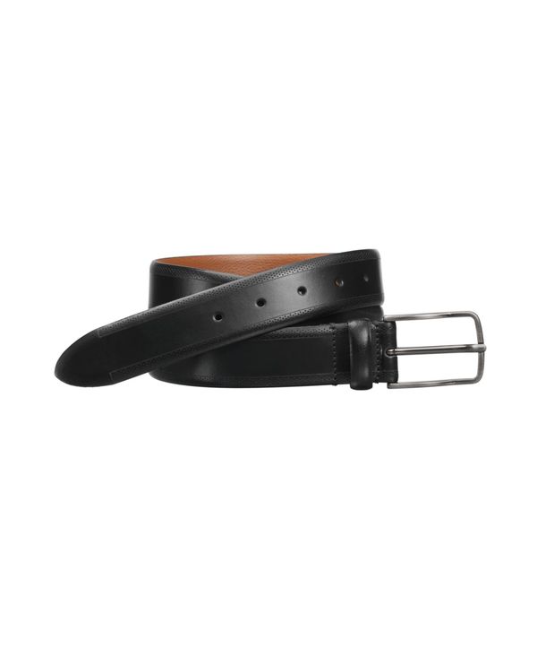 ジョンストンアンドマーフィー メンズ 付属品 胴締め Johnston \u0026 Murphy Edge-Perfed Embossed Belt Black 黒いこと